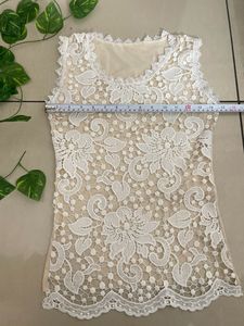 Mesh Lace Top And Shorts Set