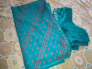 New Chiffon Blue Saree