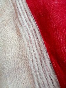 Red &amp; White Durga Puja Special Saree