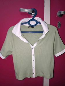 Cute Green Crop Top
