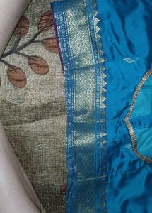 Teal Readymade Saree Blouse
