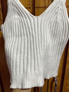 Ribbed V-Neck Knit Tank Top