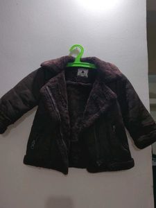 Brown Fur Lined Jacket 3/4 years