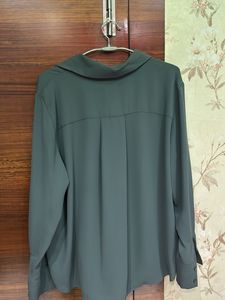 Olive Green Button-Down Shirt