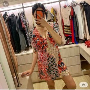 Zara Floral Print Mini Dress