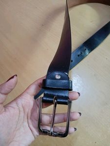 Classic 100% Leather Black Belt