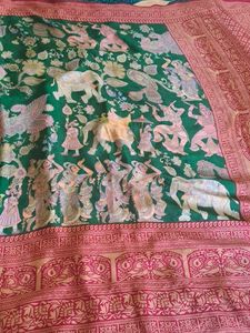 Elegant Ethnic Saree GREEN 💚 ♥️