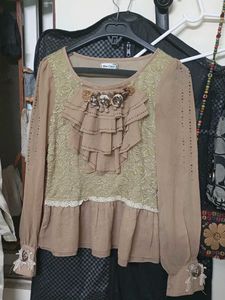 Lace Ruffle Blouse