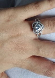 Real 925 Silver Heart Ring