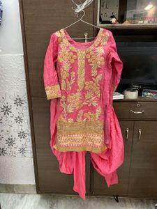 Pink Embroidered Kurta Set
