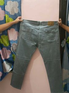 Gray Wash Denim Jeans