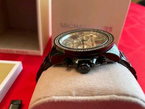 Michael Kors Watch Black Gold