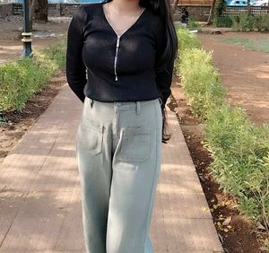 Olive Green Wide Leg Pants