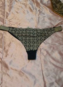 Gold Lace Thong