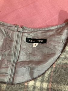 Plaid Mini wool Dress