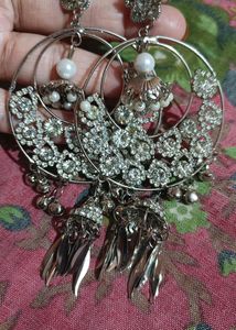 Silver Stone Chand Bali 😍😍
