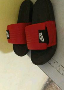 Nike Red & Black Slides
