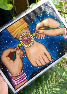 Raksha Bandhan Artwork For Homedecor And Gift Item (Laminated Artwork)