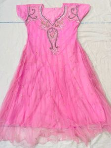 Pink Embroidered Dress