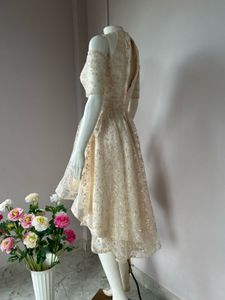 Luxe Floral Lace Short Gown