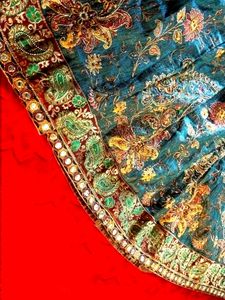 Teal Embellished Anarkali Dress