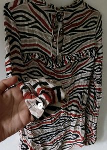 Animal Print Long Sleeve Top