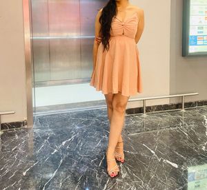 Peach Mini Sundress