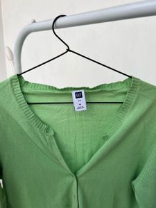 GAP Green Cardigan Sweater