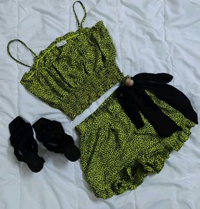 Chic Animal Print Two-Piece Set