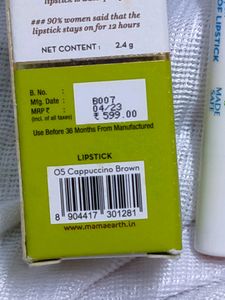 Mamaearth Hydra-Matte Crayon Transferproof Lipstick with Argan Oil &amp; Hyaluronic Acid - 05 Cappuccino Brown