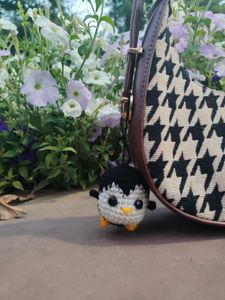 Crochet Penguin Bag Charm