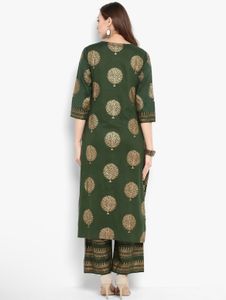 Meeranshi Women&#39;s Rayon Printed Kurta with Palazzo