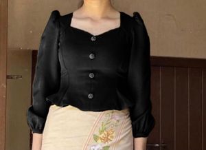 Elegant Black Button-Down Blouse