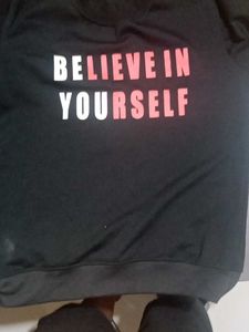 Believe Yourself Black Sweater