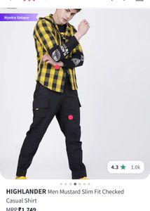 Highlander High Demand Brand New Mustard Checked S