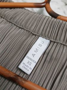 Chic Pleated Button-Down Shirt in Khaki