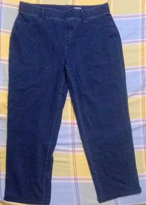 Dark Wash Denim Pull-On Pants