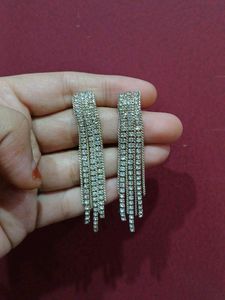 Sparkling Long Tassel Rhinestone Earrings🤍