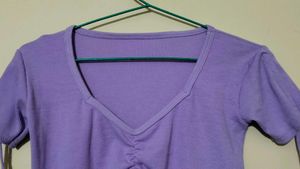 Purple V-Neck Top