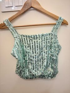 Sequin Party Crop Top