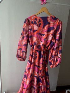 FREEBIRD Belia Wrap Floral Pink Dress