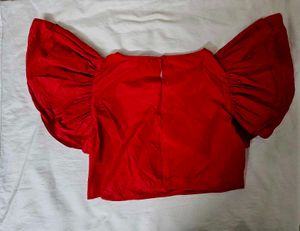 Zara Red Crop Top