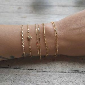 Gold Tone Chain 3 Bracelet combo