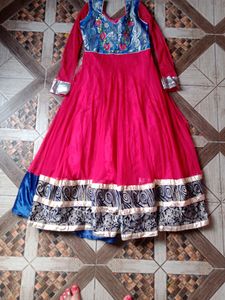 Rani &amp;Blue Colour Ethnic Gown With Pajami