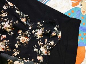 Floral Lace-Up Crop Top
