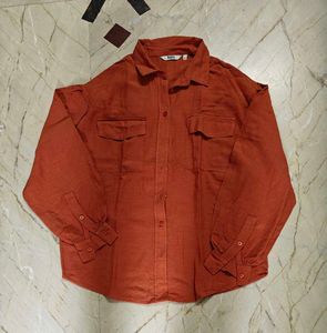 Rust Button-Down Shirt