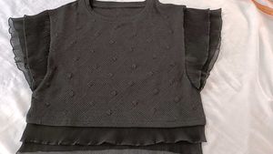 Textured Pleated Tank