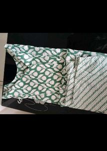 Green Printed Kurta Set