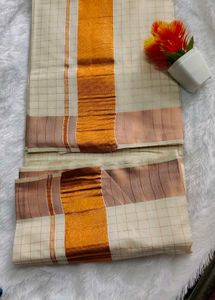 Kerala Cotton  Tissue Sarees -