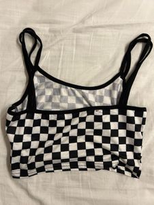 SHEIN- Checkerboard pattern top